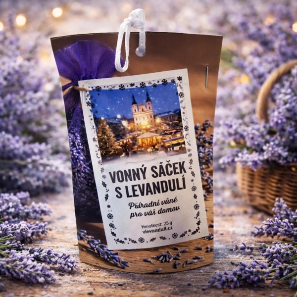 Pytlíček s levandulí , organza, 25 g - Hradiště